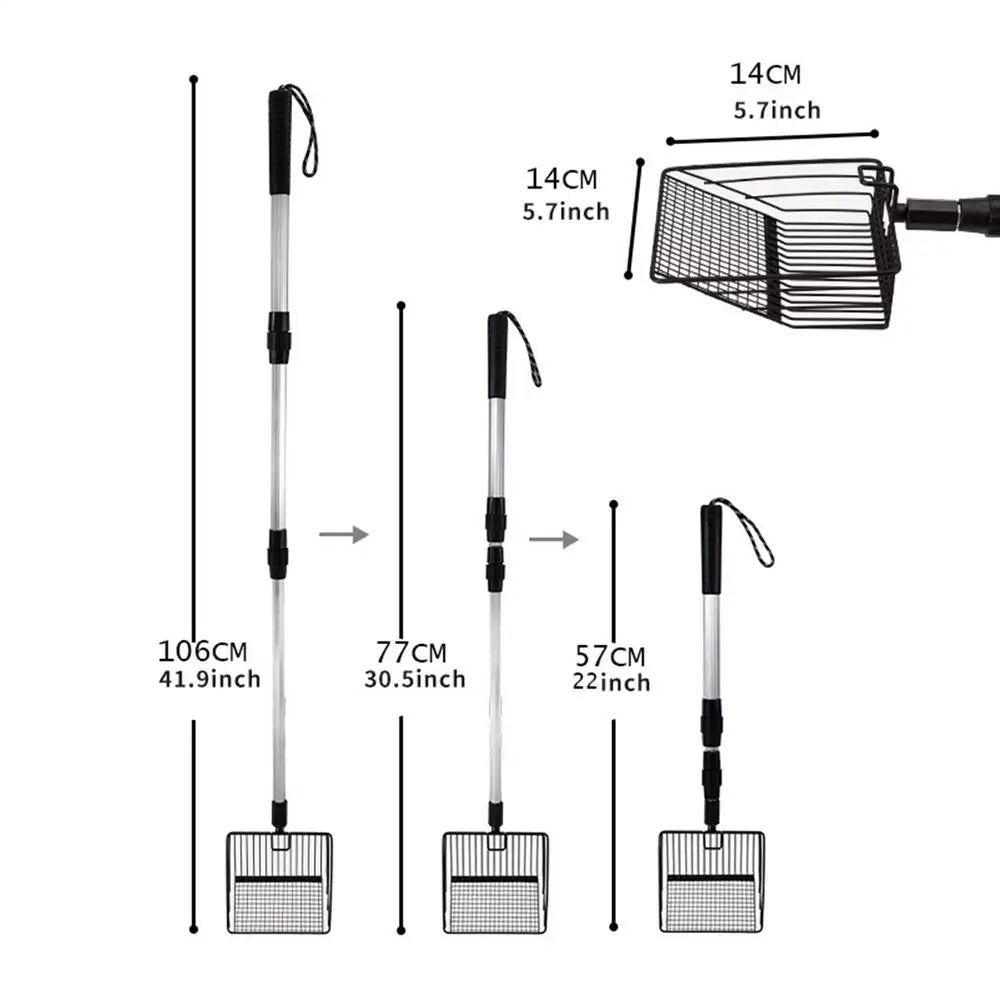 Choice Retractable Poop Shovel Chicken Coop Rake Litter Scoop