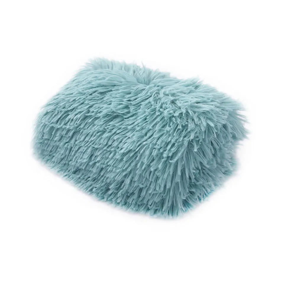 Dog Bed Mat Pet Cat Plush Soft Warm Cushion Pet Washable Candy Colored Blanket Kennel Puppy Pet Cat Dog Supplies Suit For Winter