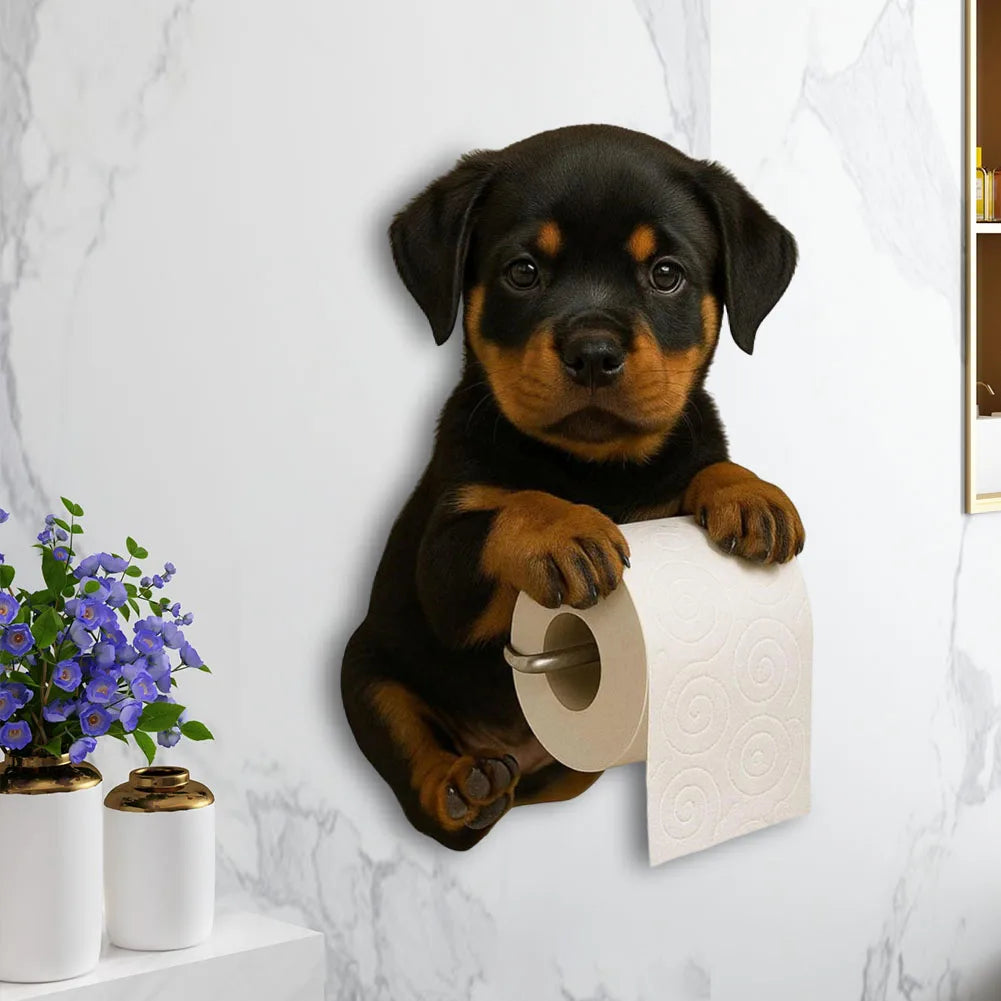 Hign-concerned Dog Wall Mount Toilet Paper Roll Holder