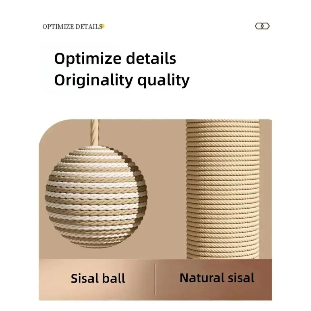 CN Zhejiang Sisal Cat Scratching Board Solid Wood Toy