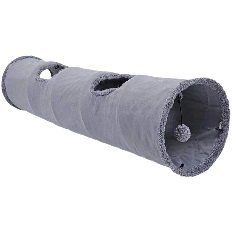 Collapsible Cat Tunnel With Ball Play Tube For Cats