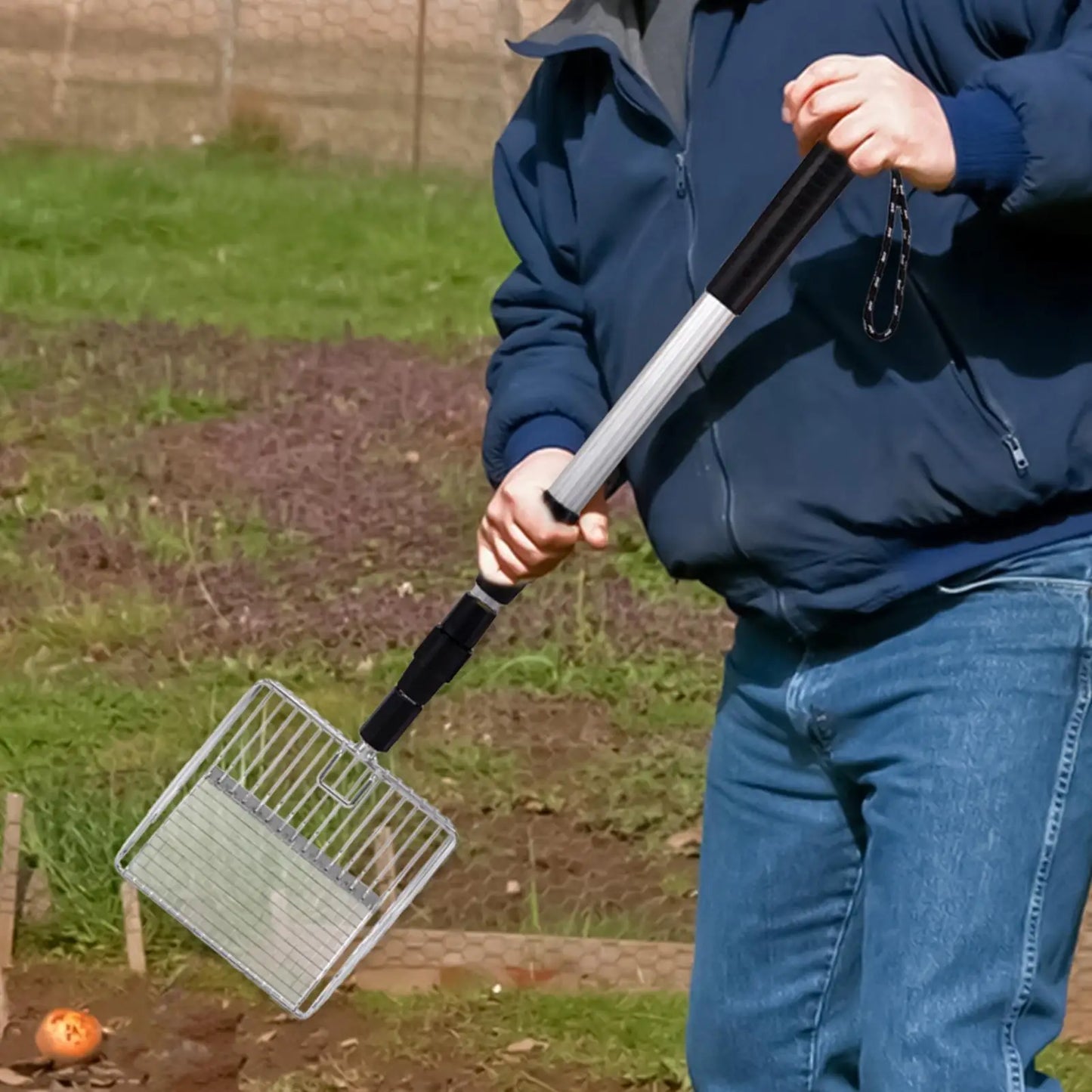 Choice Retractable Poop Shovel Chicken Coop Rake Litter Scoop