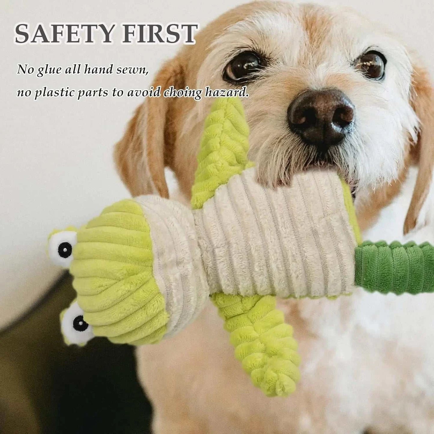 5-Pack Durable Squeaky Plush Dog Toys for Small to Large Dogs, Assorted Animal Designs