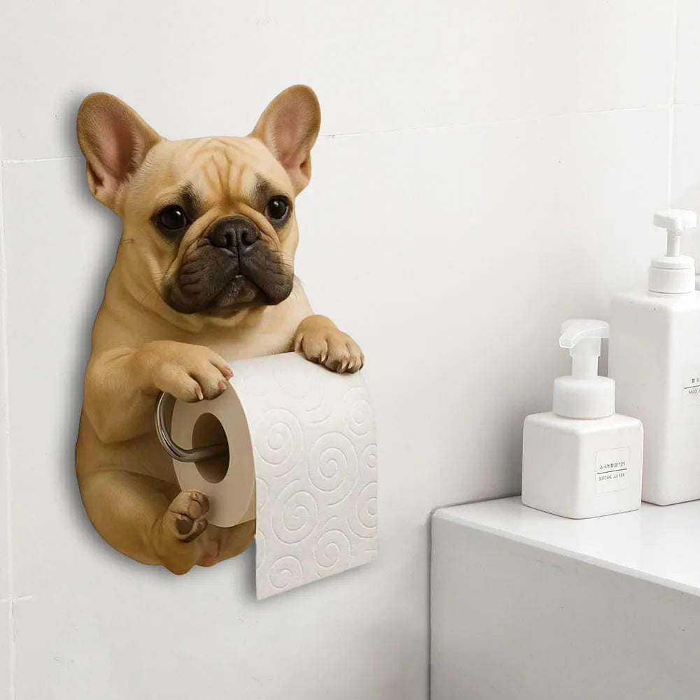 Hign-concerned Dog Wall Mount Toilet Paper Roll Holder