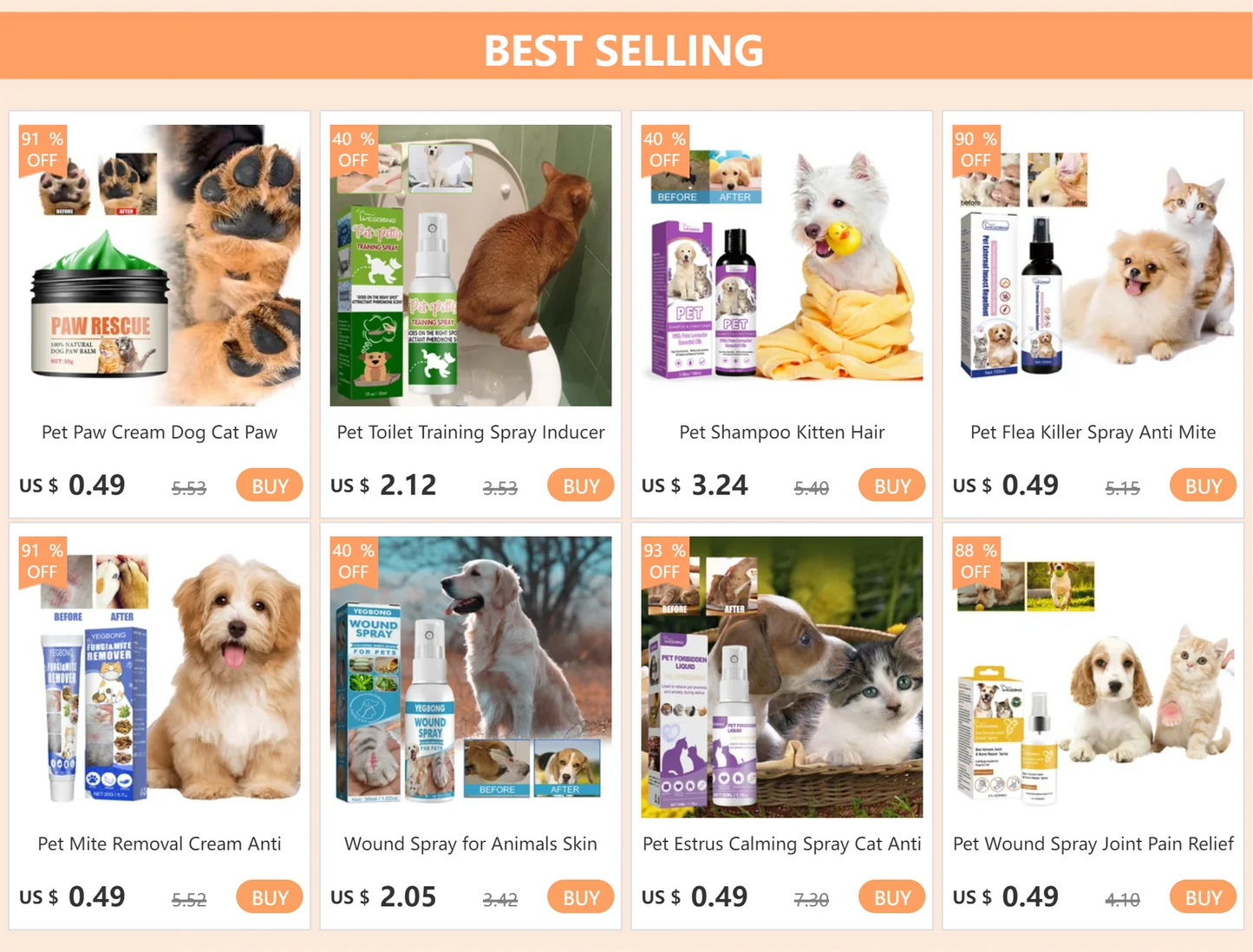 YEGBONG Pet Hair Care Cream For Cats And Dogs Softening Conditioner