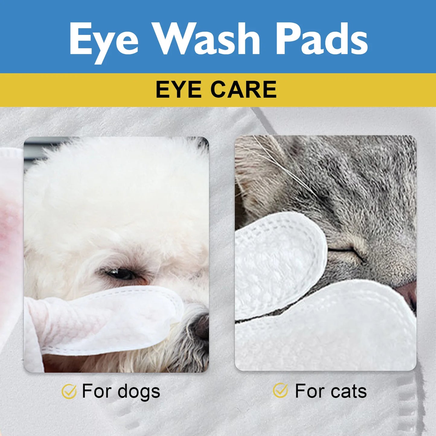 30pcs Thickened Pet Eye Cleaning Wipes, Gentle Tear Stain Remover Wipes for Dogs and Cats, Pet Eye And Foot Wash Pads Pet Wipes