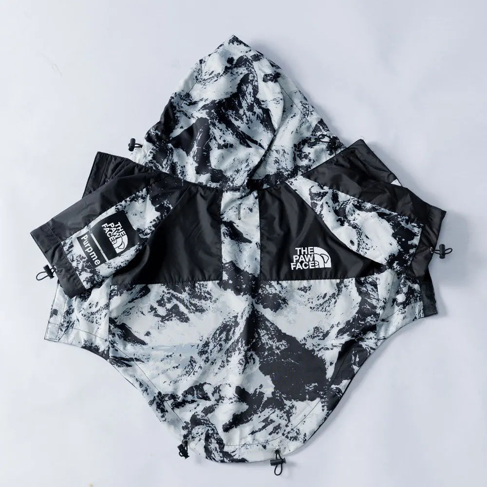 Zhejiang Puppy Snow Mountain Print Windproof Dog Jacket