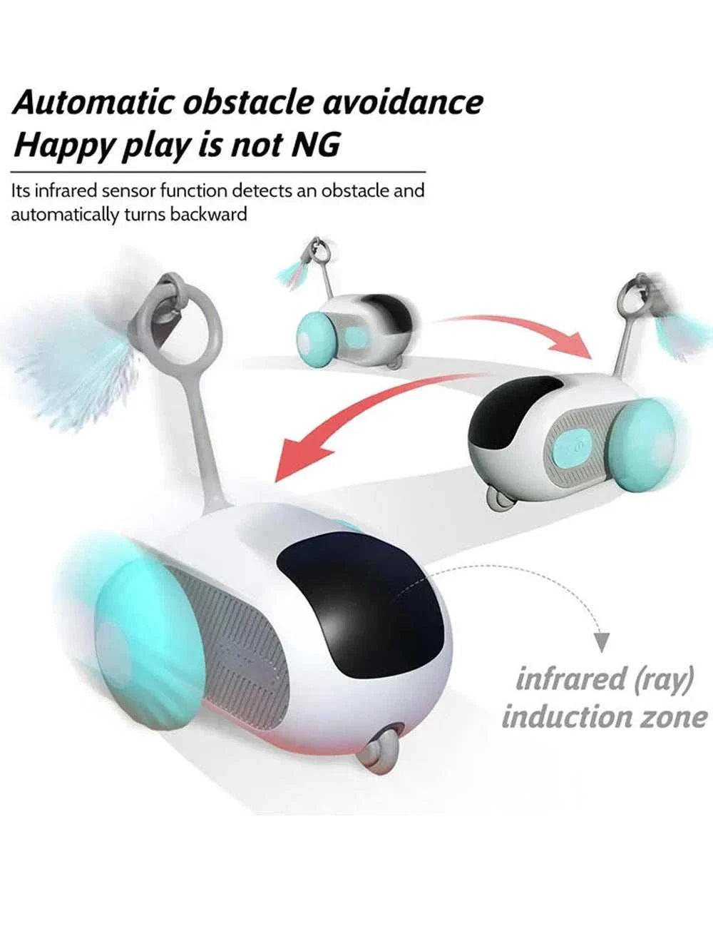 Smart Cat Toy Car Interactive Ball Rolling Remote Control Toy