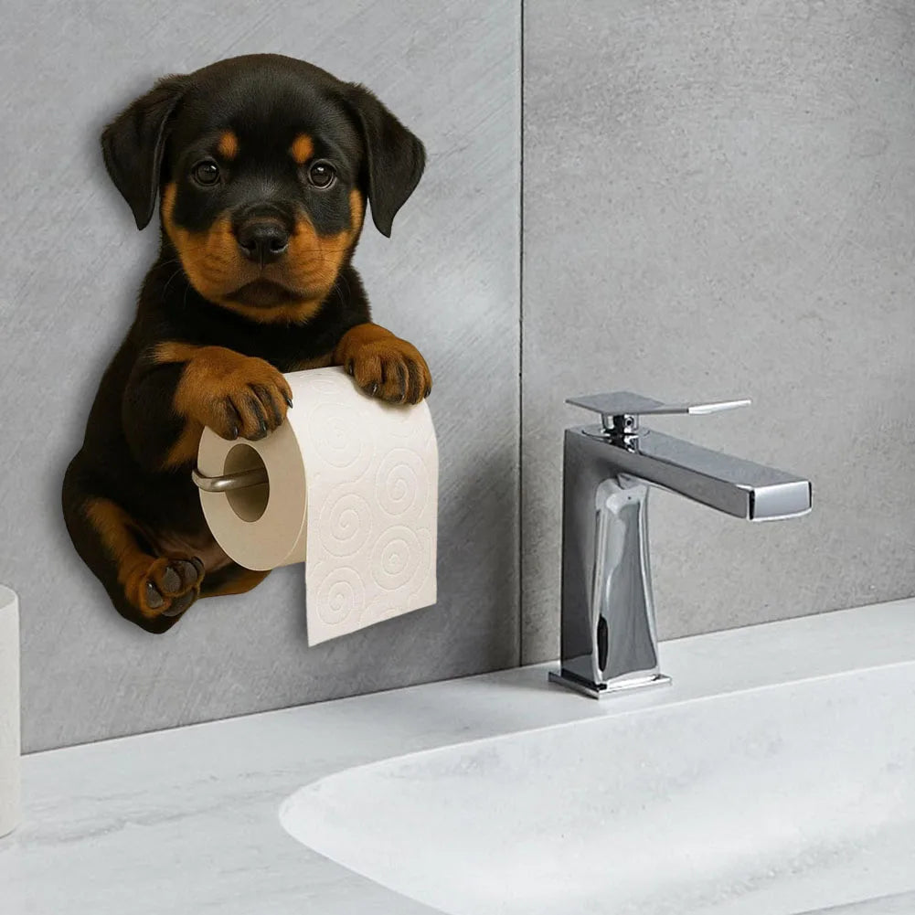 Hign-concerned Dog Wall Mount Toilet Paper Roll Holder