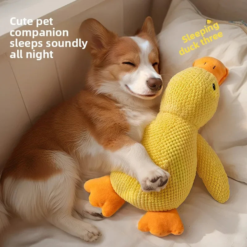 Dog Plush Calming Duck Squeaky Toy For Puppies Sleep Companion