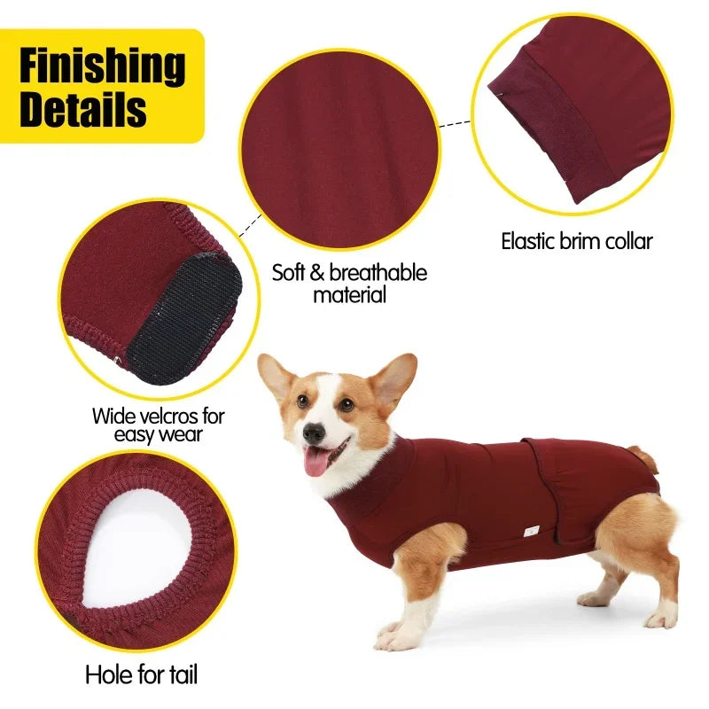 Recovery Suit For Dogs And Cats After Surgery Pet Shirt