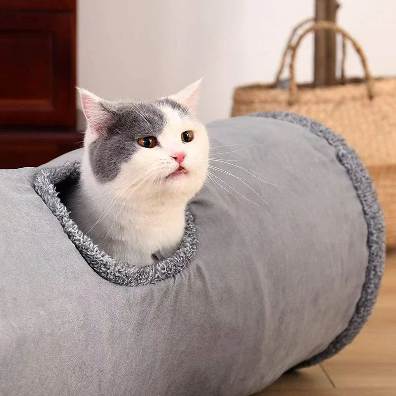 Collapsible Cat Tunnel With Ball Play Tube For Cats