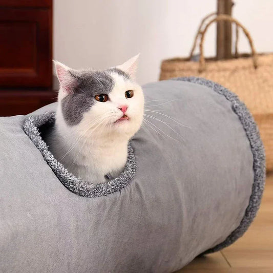Collapsible Cat Tunnel With Ball Play Tube For Cats