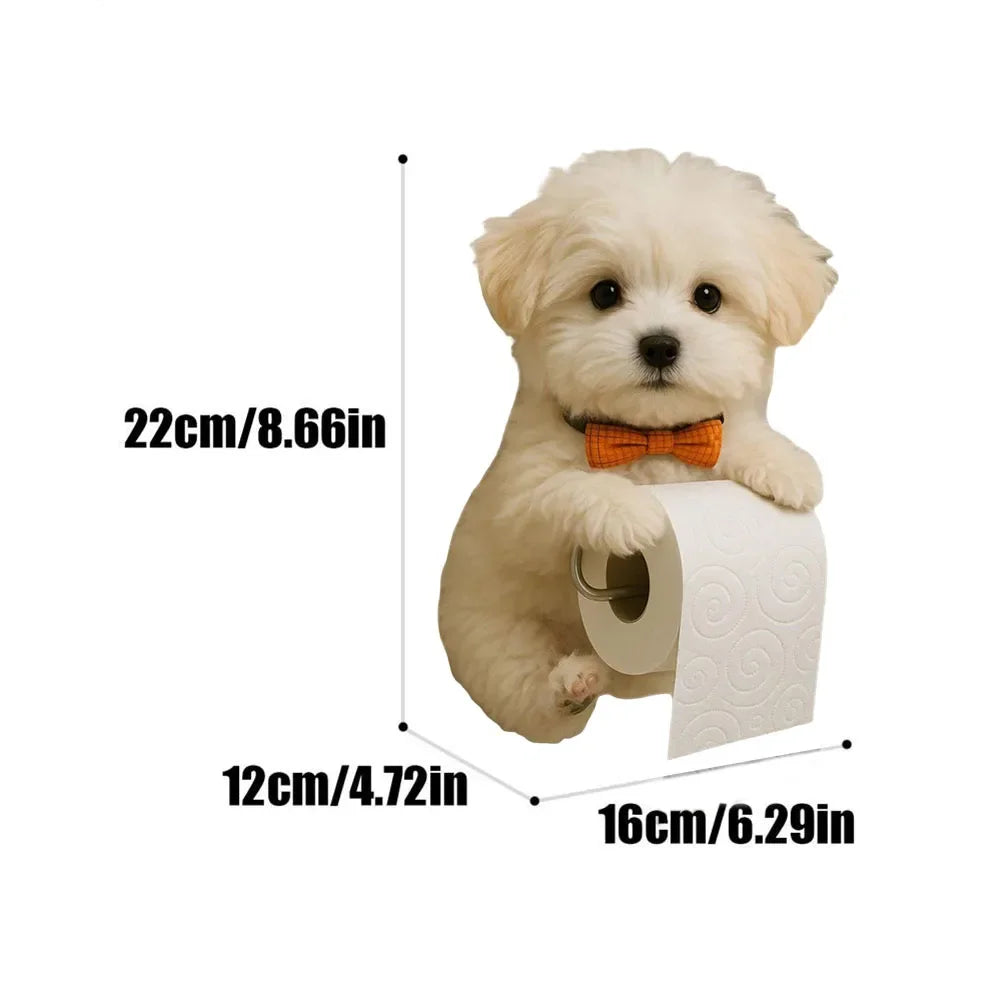 Hign-concerned Dog Wall Mount Toilet Paper Roll Holder