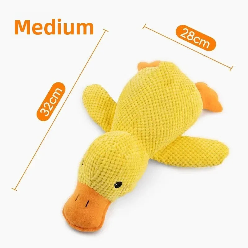 Dog Plush Calming Duck Squeaky Toy For Puppies Sleep Companion