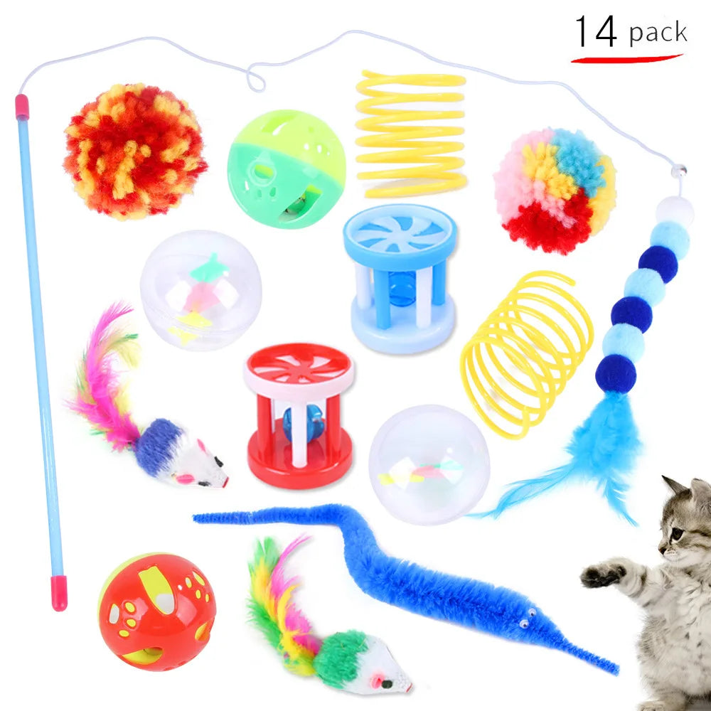 ZhejiangChoice Cat Toys Mouse Shape Balls Foldable Play Tunnel Kitten