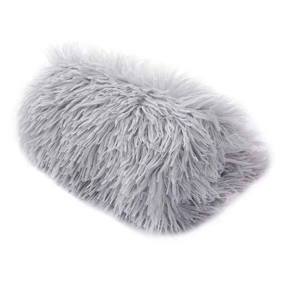 Dog Bed Mat Pet Cat Plush Soft Warm Cushion Pet Washable Candy Colored Blanket Kennel Puppy Pet Cat Dog Supplies Suit For Winter
