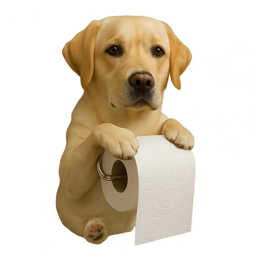 Hign-concerned Dog Wall Mount Toilet Paper Roll Holder