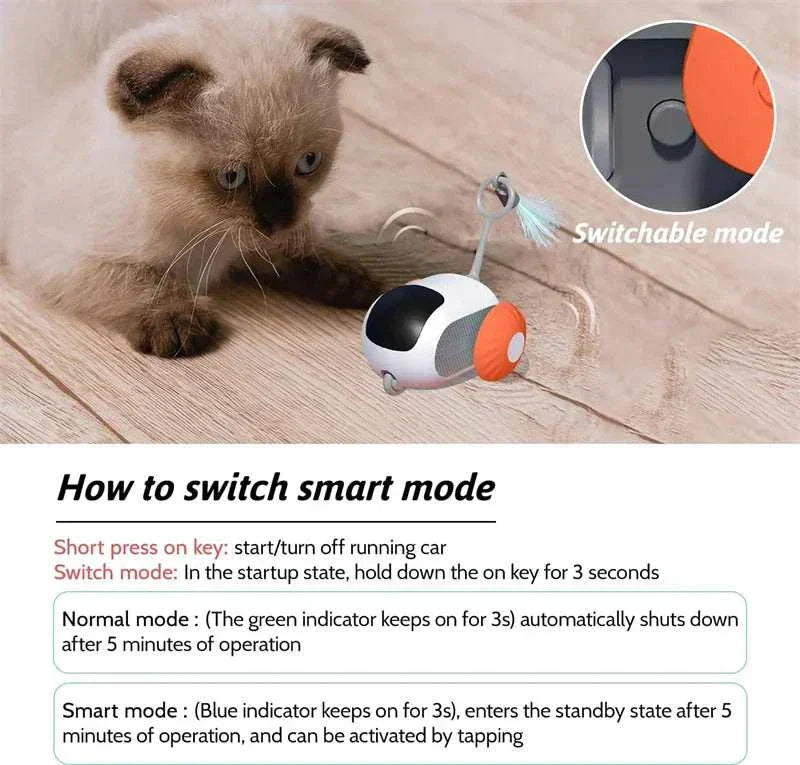 Smart Cat Toy Car Interactive Ball Rolling Remote Control Toy