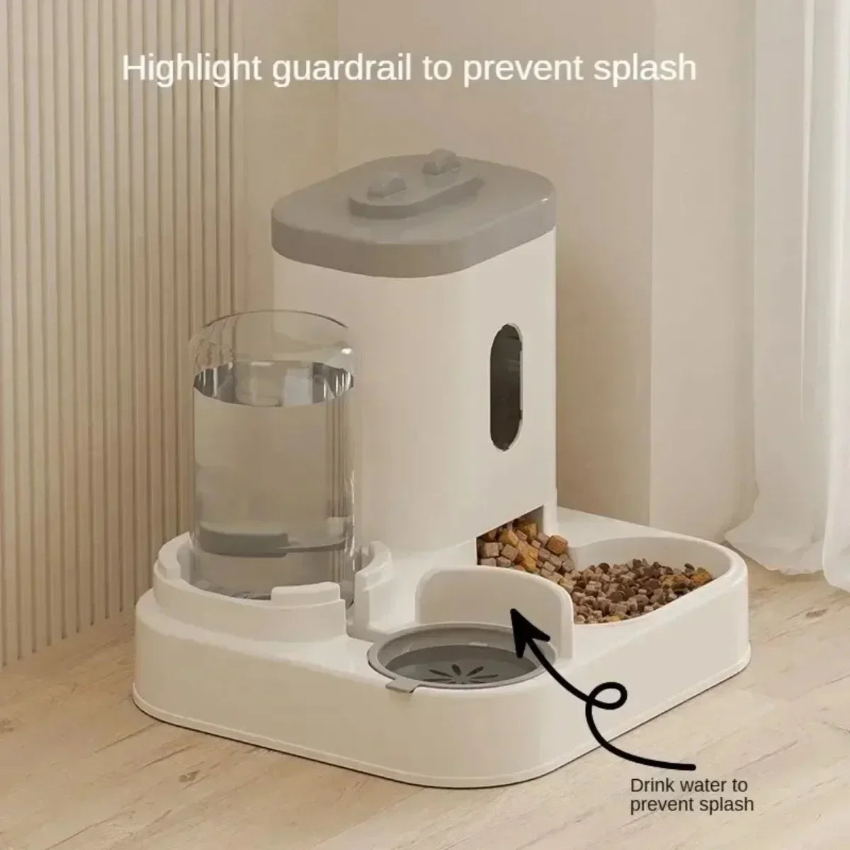 Choice Automatic Feeder For Dogs And Cats With Water Fountain Pet Food Storage Dispenser