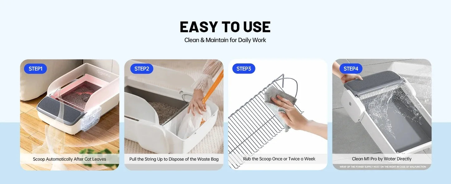 VoFord Automatic Self Cleaning Cat Litter Box Odor Free