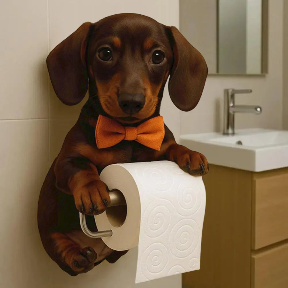 Hign-concerned Dog Wall Mount Toilet Paper Roll Holder