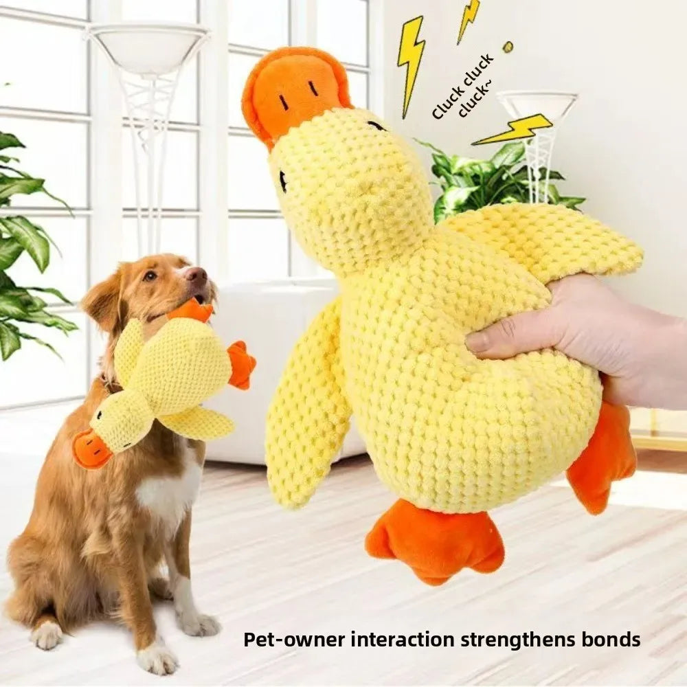 Dog Plush Calming Duck Squeaky Toy For Puppies Sleep Companion