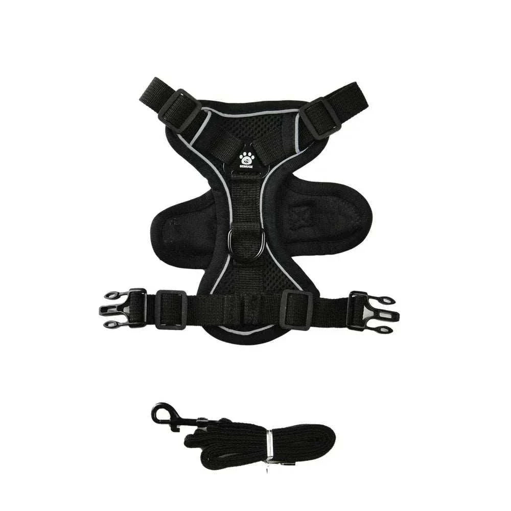 Puppy Harness Leash – Adjustable Reflective Vest for Small Medium Dogs