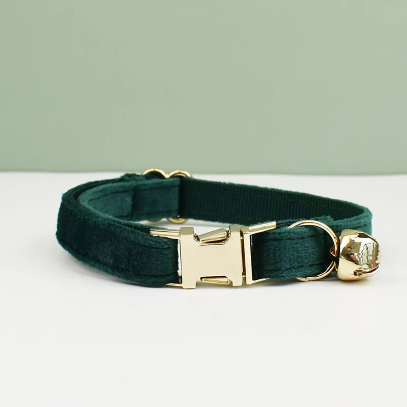 Velvet Cat Collar Bowknot Personalized With Bell Charm