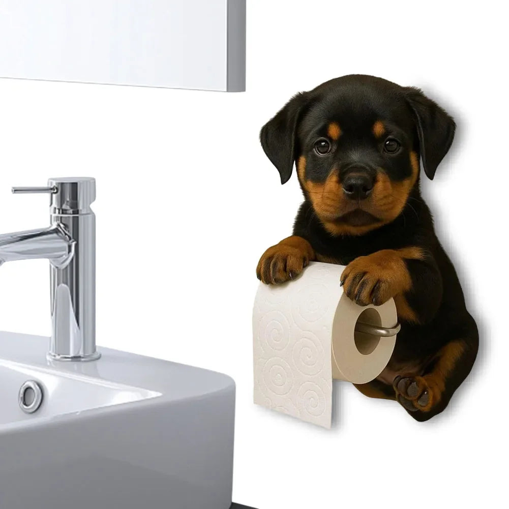 Hign-concerned Dog Wall Mount Toilet Paper Roll Holder