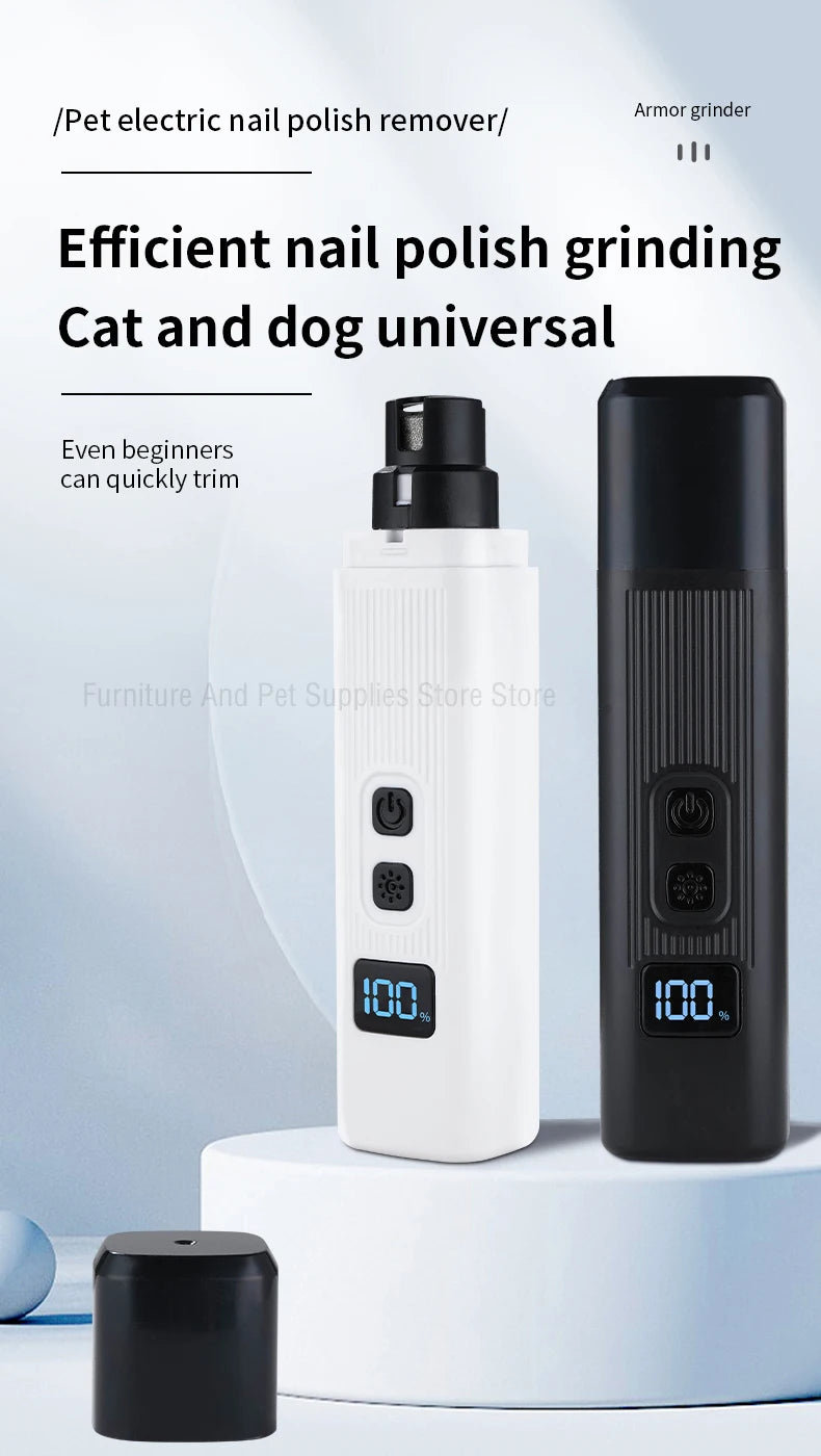 Hign-concerned Electric Dog Nail Clippers USB LED Grooming