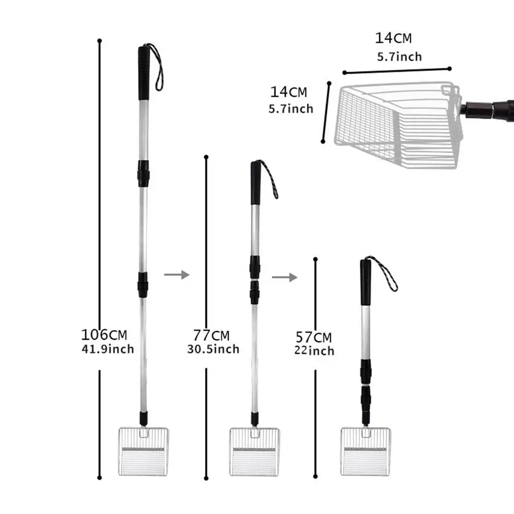 Choice Retractable Poop Shovel Chicken Coop Rake Litter Scoop