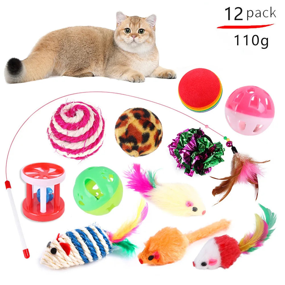 ZhejiangChoice Cat Toys Mouse Shape Balls Foldable Play Tunnel Kitten
