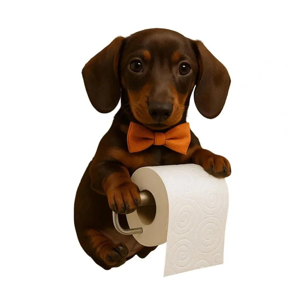 Hign-concerned Dog Wall Mount Toilet Paper Roll Holder