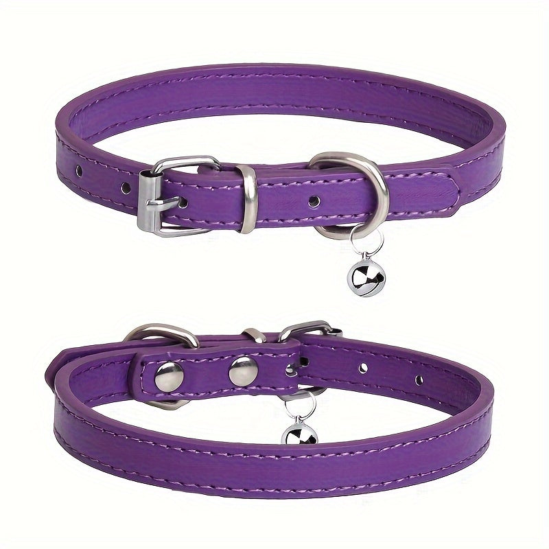 Adjustable Genuine Dog Collar with Durable Alloy Metal Buckle