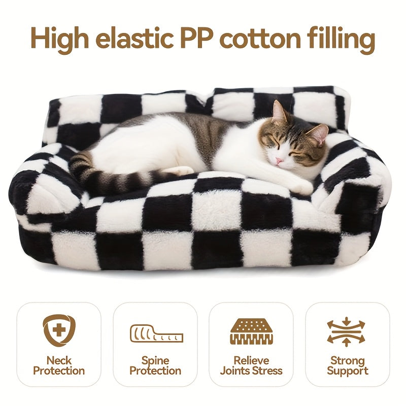 All Season Pet Sofa Bed Plush Cushioning For Cats And Dogs
