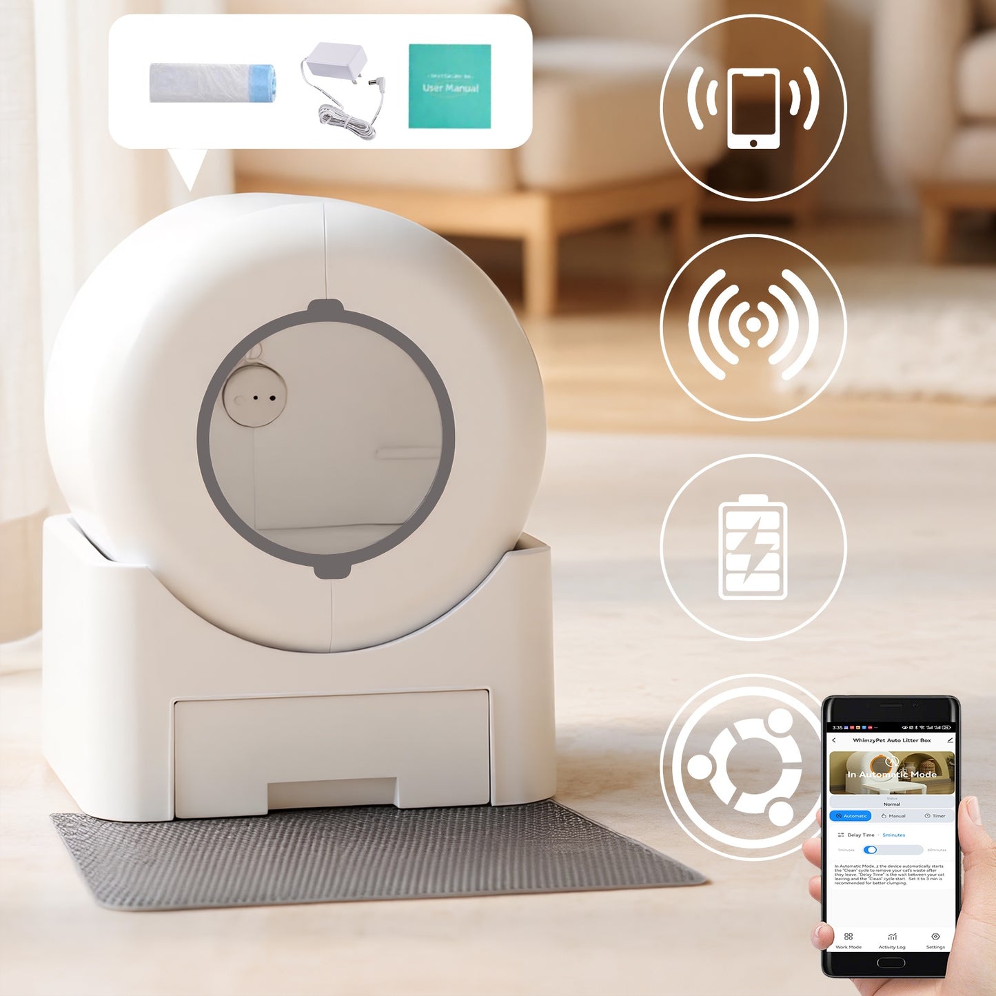 Vanch Smart Self Cleaning Litter Box Pro With WiFi