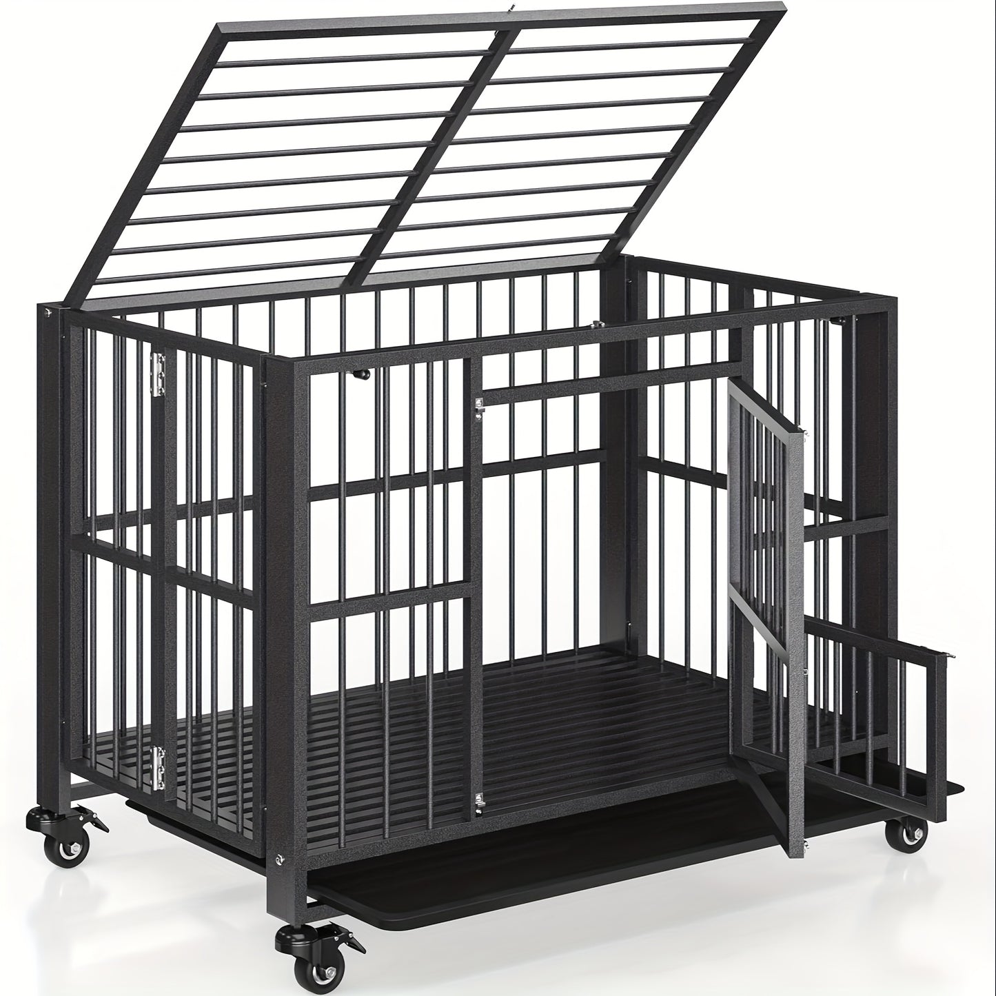 Indestructible Heavy Duty Dog Crate for High Anxiety Pets
