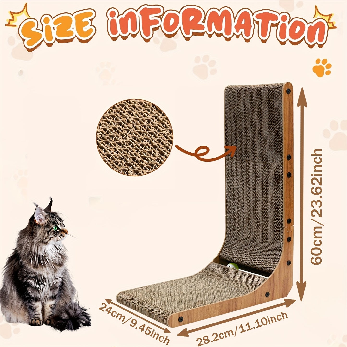 Cat Scratching Post with Ball Toy for Indoor Cats