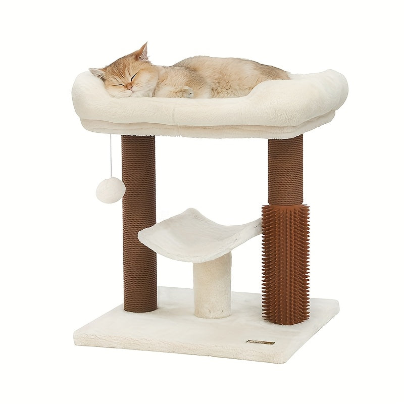 FluffyDream Cat Tree Tower with Cozy Perch and Scratching Post