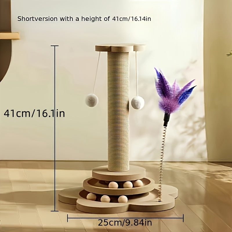 Natural Sisal Cat Scratching Pillar Toy for Happy Felines