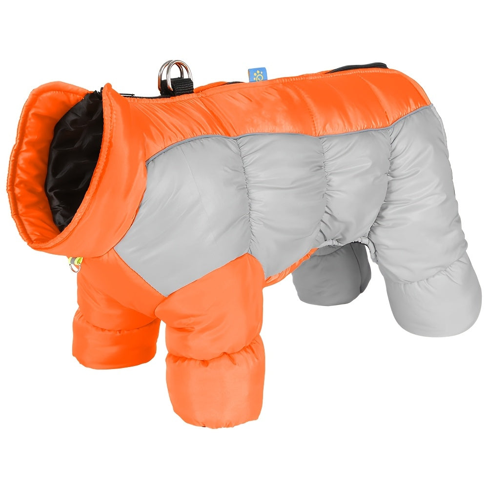 Pet Thermal Insulated Reflective Four Legged Dog Jacket For Small Dogs
