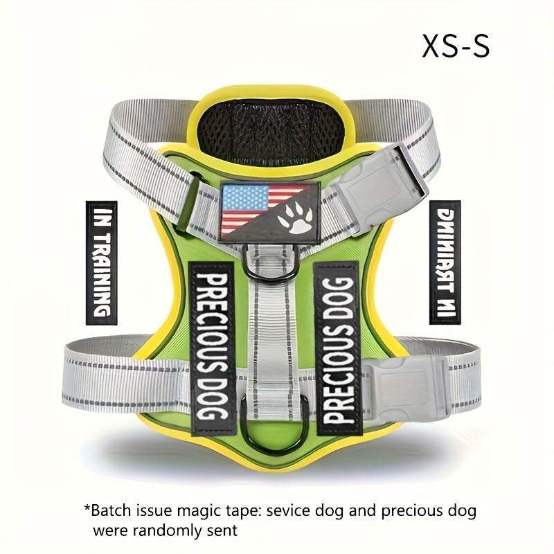 Reflective Dog Harness with Patches for Easy Control