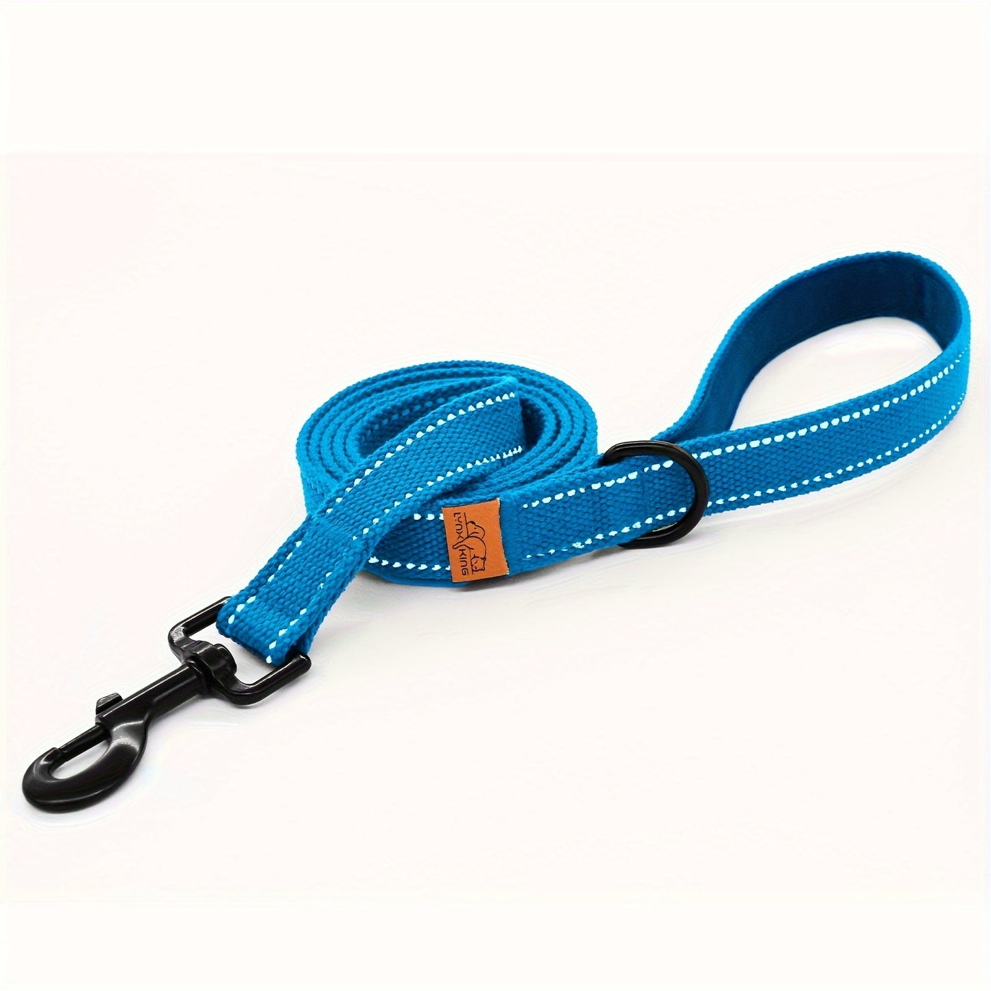Reflective Nylon Dog Leash with Padded Handle and Swivel Hook