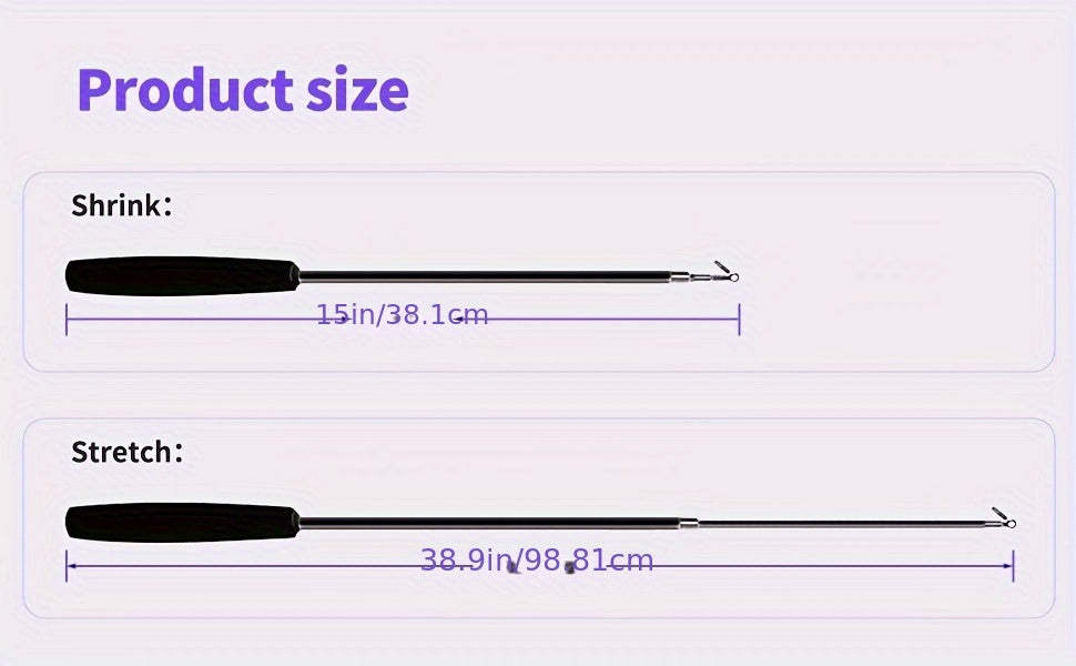 Interactive Cat Wand Toy With Retractable Feather Refills