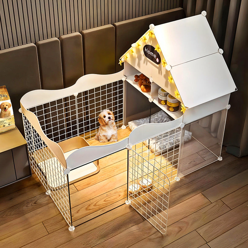 Indoor Dog Playpen House with Toilet Area for Small Pets