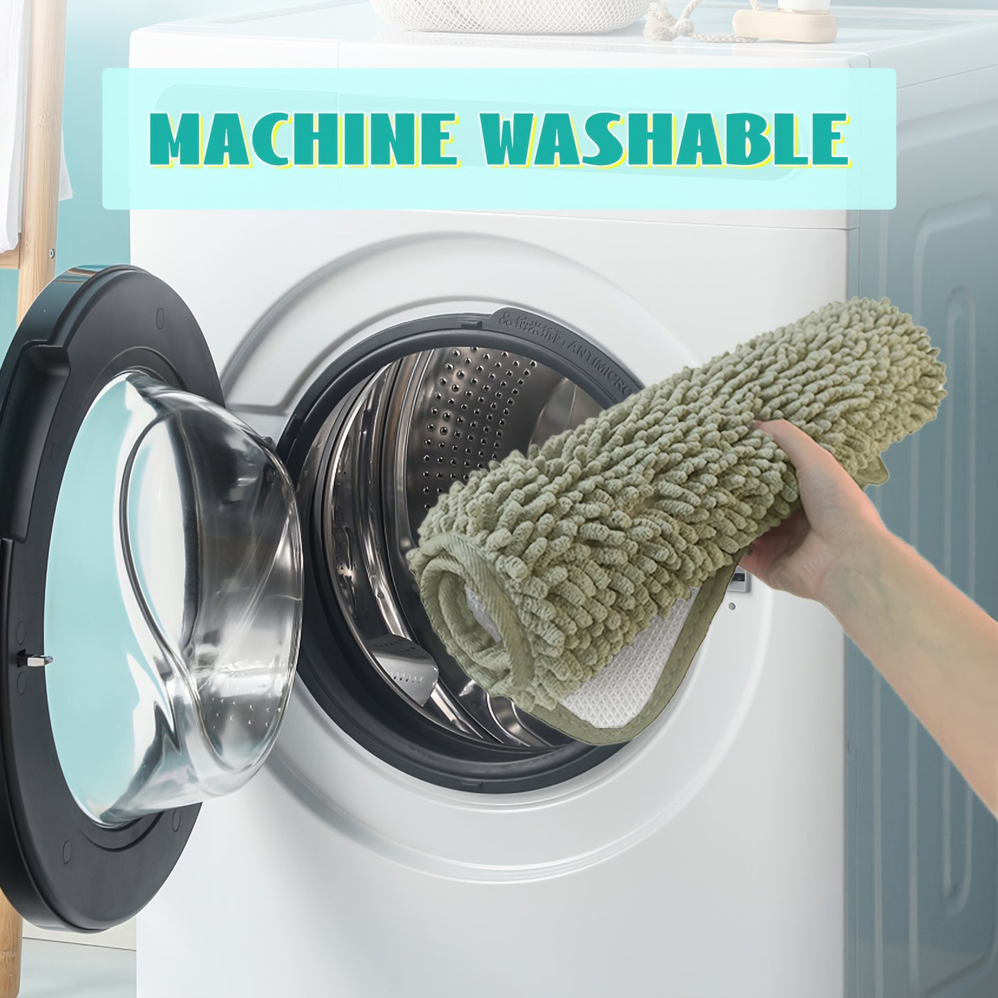 NIUBYAB Highly Absorbent Microfiber Dog Mat Non Slip Washable