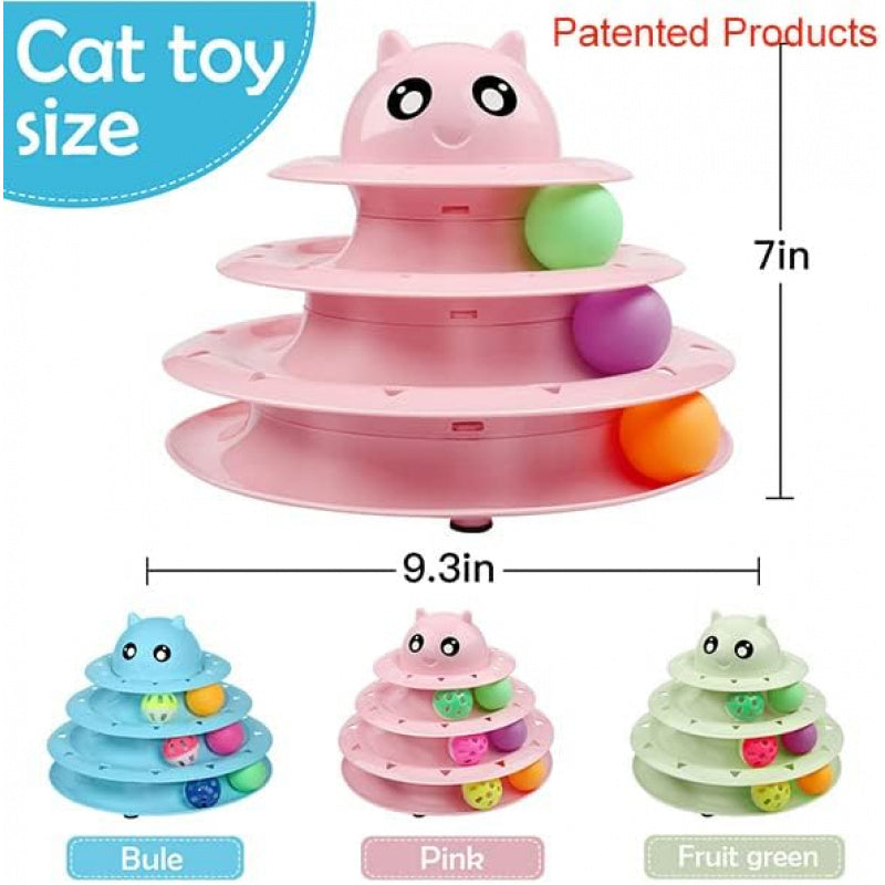 Upsky Cat Toys Roller Turntable Set for Indoor Cats