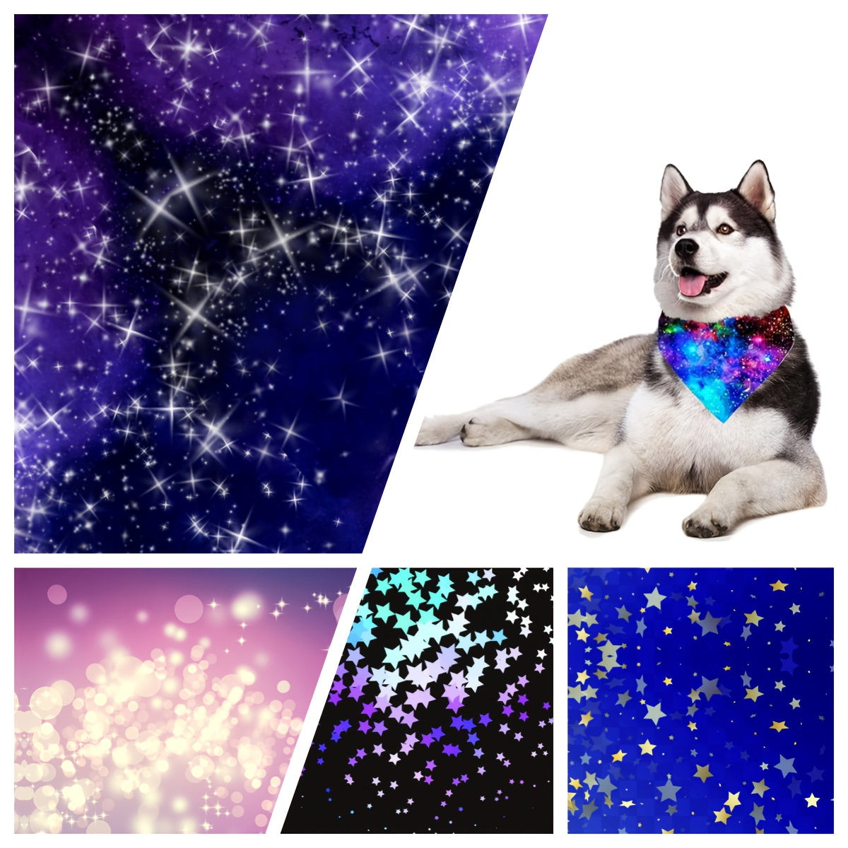 20 Piece Galaxy Dog Bandana Set for Fashionable Pets
