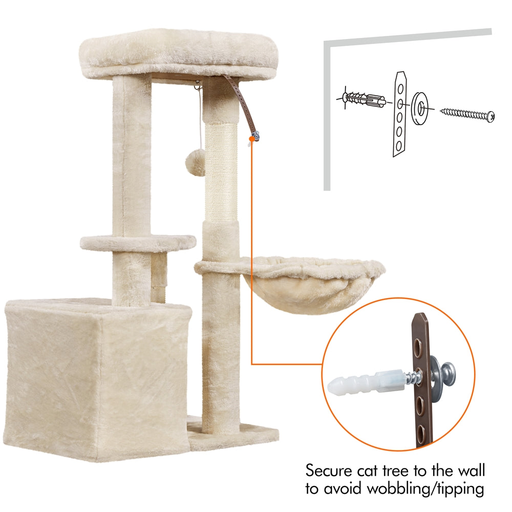 COSTOFFS Plush Cat Tree Activity Center for Playful Kittens